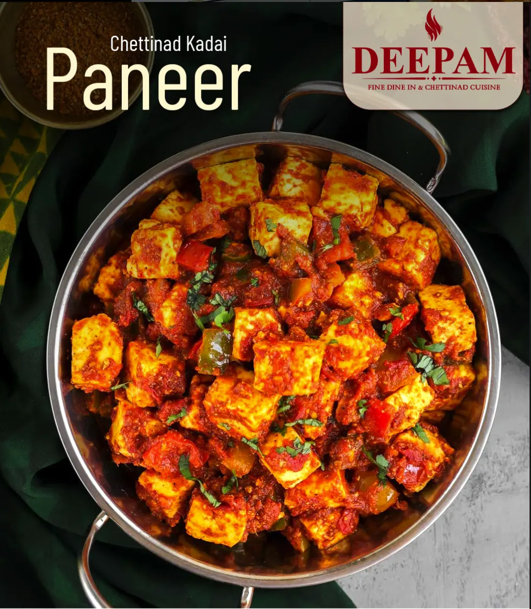 Crispy Masala Dosa with sambar and chutney at Deepam restaurant Calgary